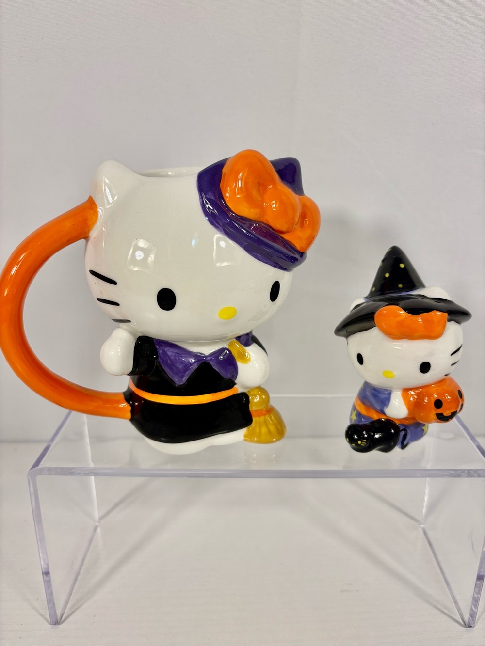 NEW! Hello Kitty Halloween Witch Mug & Figurine Set 2024 Sanrio Blue Sky Boxed
